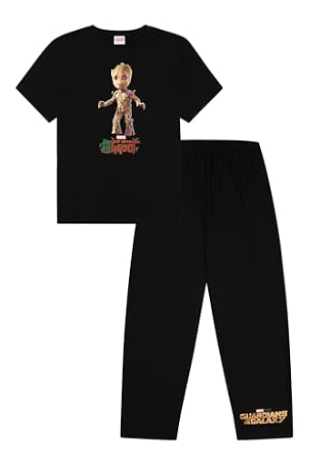 Marvel Conjunto de pijamas largos de Groot de Guardianes de la galaxia para hombre - Ropa de dormir y para estar en casa, Negro, XL | Ya disponible en tu tienda friki favorita! En mundofriki.es! Marvel Conjunto de pijamas largos de Groot de Guardianes de la galaxia para hombre - Ropa de dormir y para estar en casa, Negro, XL | Ya disponible en tu tienda friki favorita! En mundofriki.es!