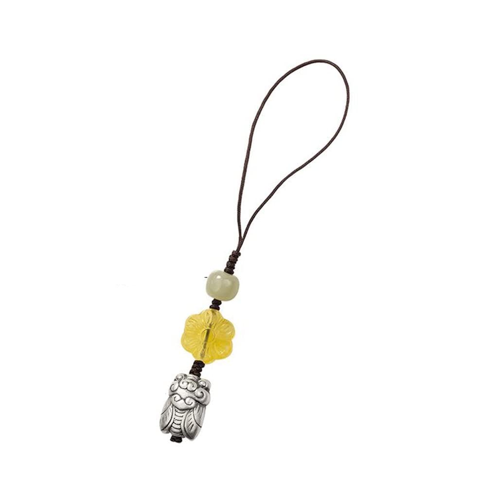 Porte-clés cigale argenté RJJ un pendentif exquis à offrir en cadeau