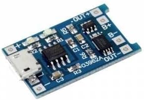 Arduino 10lu Ters Ak m Korumal  TP4056 18650 Micro USB Lityum Pil  arj Devresi