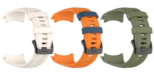 for GARMINガーミン Instinct 3 50mm バンド ベルト 3点セット 交換バンド シリコン 替えベルト ストラップ 互換品 アクセサリー (Type-G