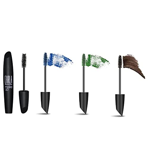 BROWN Mascara - 4 in 1 Colour Show Mascara - Volumizing - Special Brush Against Clump and Smear by Carla Professional Make Up, Pack of 1 - Image 6