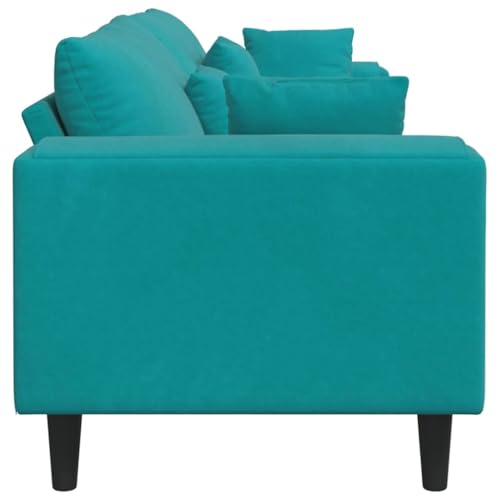 Sofá turquesa amplio de 250 cm para renovar el salón con confort 6