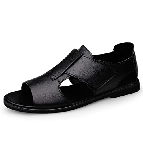 Classic Men's Sandals Soft Sandals Comfortable Men Shoes Leather Sandals Big Size Soft Outdoor Men Sandals(43 Code)