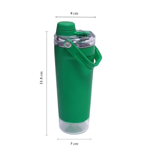 Image of Stainless Steel Leakproof Protein Shaker & Sports Bottle | Green | 600ml