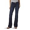 Wrangler womens Retro Mae Mid Rise Wide Leg Trouser Jeans, Dark Blue, 11 1 US