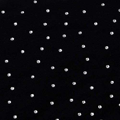 Inzopo Figure Skating Polar Fleece Long Pants with Crystal - Gymnastics Trousers for Adult Kids Competition - Multiple Sizes M Black