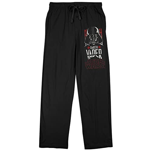 Star Wars Darth Vader Mask and Logo Men's Black Graphic Sleep Pajama Pants