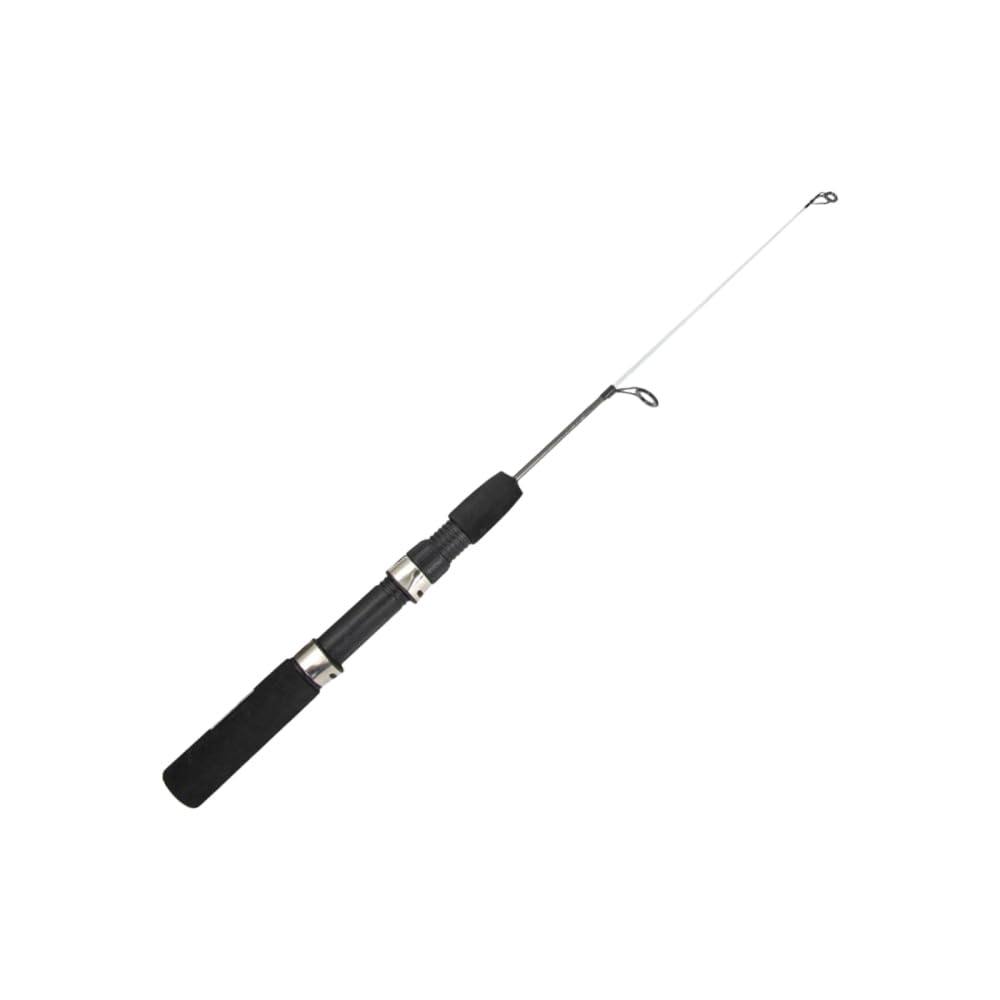 Caña de pescar en hielo, telescópica de fibra de carbono de alta sensibilidad con mango de silicona para agua dulce y salada, regalos de pesca para hombres y mujeres
