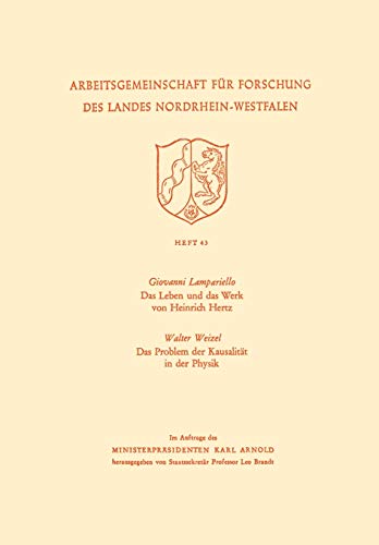 Das Leben Und Das Werk Von Heinrich Hertz / Das