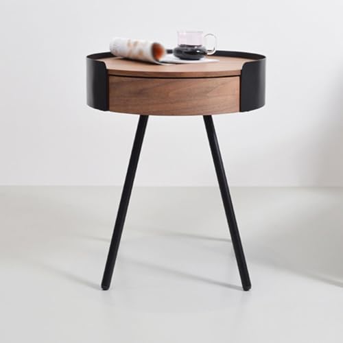 Table de Chevet et Table Basse d'angle Ronde pour Petit Espace
