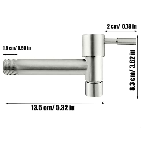Garden Faucet, Wall Faucet, Anti-Freeze Faucet, Bathroom Faucet, Stainless Steel Water Saving Faucet for Bathroom Washbasin - Image 3