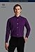 HISDERN 101C Men's Solid Dress Shirt Mens Purple s Long Sleeve Dark Purple Button Down Shirts for Men Casual Solid Formal Business Wedding Shirt Regular Fit M
