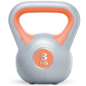Urban Fitness Unisex Urban Fitness Vinyl Kettlebell, orange, 8kg UK