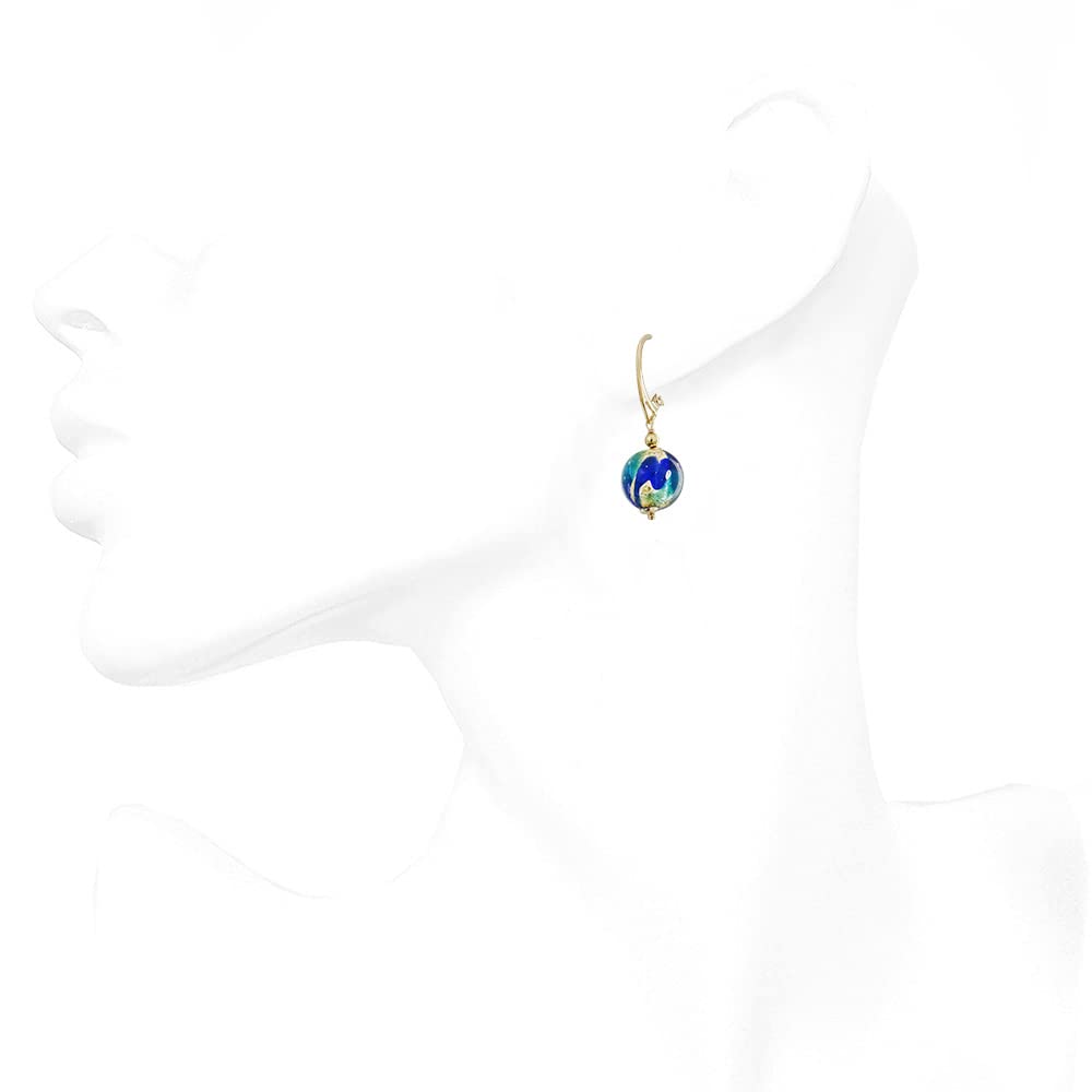 Venetiaurum - Pendientes con Esferas de Cristal de Murano Originales y Plata 925 - Joya Made In Italy Certificada