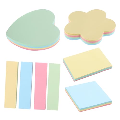 CONGARTENO 500個 可愛い造型付箋紙 ブル粘着メモパッド 花柄ノート 仕事学習用類マーク用実用的