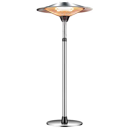 Heizpilz Terrassenheizer Infrarotstrahler, Heizstrahler mit Standfuß, Quarzstrahler, 3000 Watt, 3 Heizstufen, verstellbar bis 210 cm, Elektro