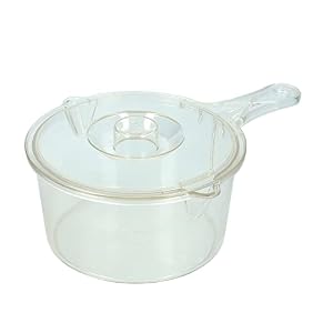 KitchenCraft Microwave Saucepan and Lid, BPA-Free Plastic Microwave Saucepan, 9 ml, Transparent