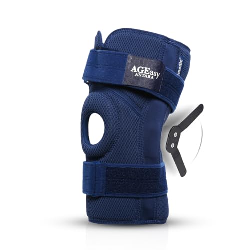 Image of AGEasy (Max Group Premia Hinged Knee Sleeve | Knee Brace For Sports, Pain Relief, Compression Support, Exercise, Running, Cycling | Soft & Lightweight (Large)