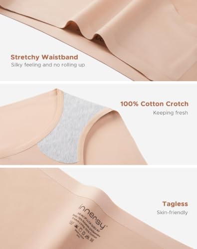 Image of INNERSY Women's Underwear Smooth Hipster Panties 3-Pack