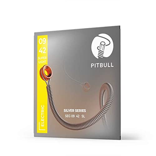Pitbull Electric Guitar Strings Silver Series Nickel Alloy 09-42 Super Light Seg 09-42 Sl #TOP2