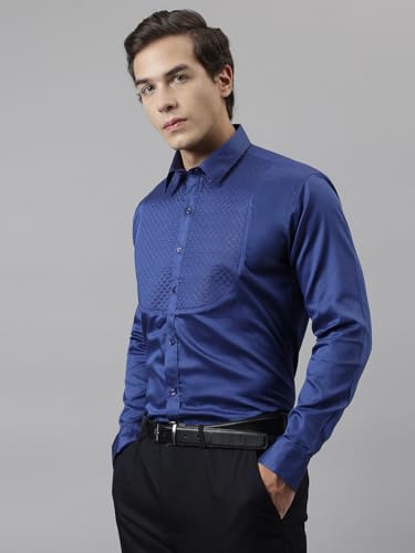 Image of Hancock Men White Pure Cotton Slim Fit Formal Shirt(5444White)