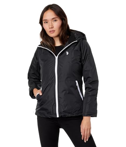 U.S. POLO ASSN. Hooded Ski Jacket with Polar Fleece Collar
