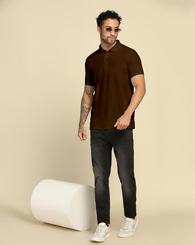 Image of VastraVibes Men's Polo Regular Fit T-Shirt