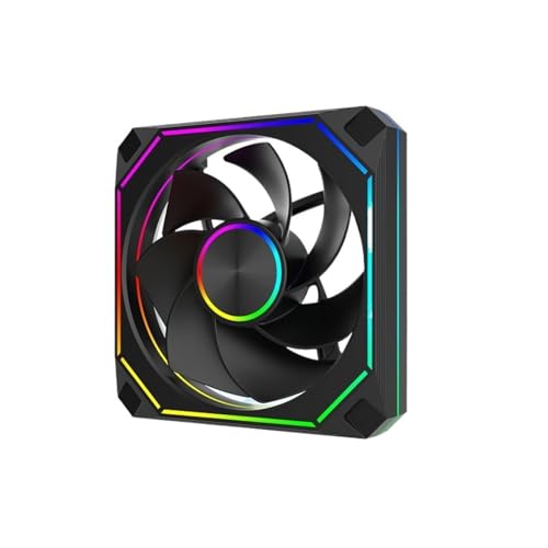 Ventilador ARGB de 12cm invertido TF-120 para caja de ordenador pack de 3 ventiladores de 12V negro