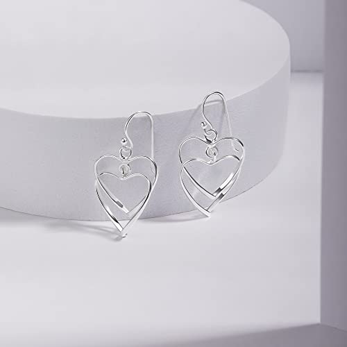 Milla Boho Earrings for Women Dangling | Flower Earrings | Heart Earrings | Tassel Earrings for Women | Dangle, French Wire Silver Earrings4