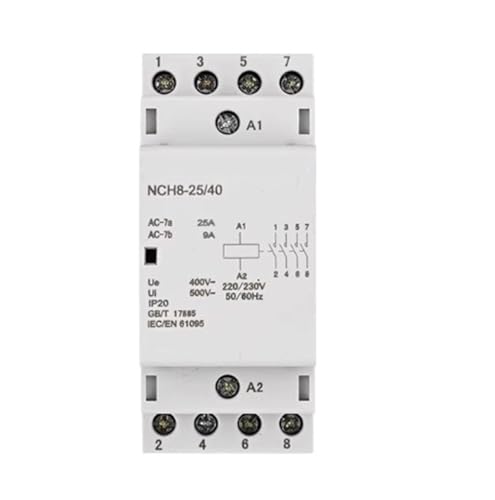 Contacteur 4NO 25A NCH8-25/40 silencieux pour commande de chauffage et pompe