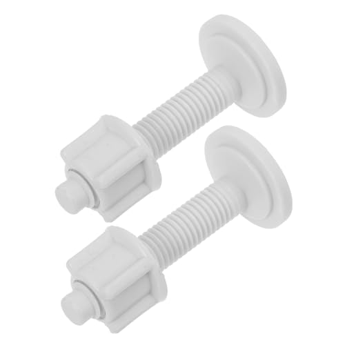 Toddmomy 2個 便座ネジ交換キット プラスチック製ボルト ナット 耐久性抜群 安定固定 トイレ蓋用ヒンジネジ 取り付け簡単 便座修理対応 ユニ