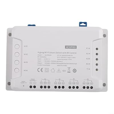 Smart Light Switch Module for 4CH R3/4CH PRO R3, Control Lights and Appliances with RF and Voice Commands (4CH Pro-R3)