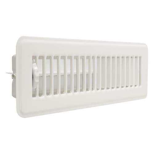 Fits 2x10 and 10x2 Duct Opening | Floor Register with Louvered Design by Handua | Heavy Duty Walkable Design with Damper | Floor Vent Grille | Easy to Adjust Air Supply Lever | Off White by Handua - Used condition - Image 6