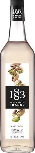 Image of 1883 Pistachio Syrup for Drinks, Made in France, 1 Liter Glass Bottle