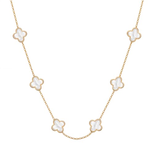 LaBling Pendant Necklaces for Women | Stylish Designer Necklaces for Women | Lovely Gift - Many Clov White