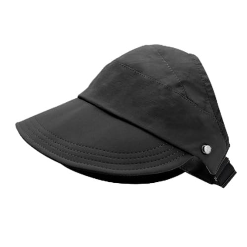 Chapeau de soleil visors haut top anti-UV grand bord ajustable femme