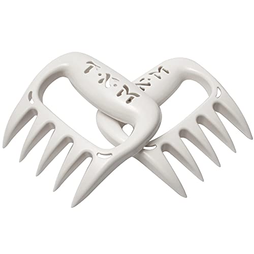 T·X·M Meat Claws for Shredding,Barbecue Claws for Pulled Pork,Grill Smoker Meat Paw Claws, BBQ Claws Shredding Carving & Handling Foods,Barbecue Grilling Accessories(2Pcs) (White)