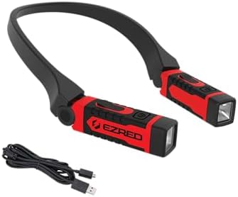 EZRED ANYWEAR Rechargeable Neck Light for Hands-Free Lighting - NK15, Perfect Light for Mechanics, Camping, Hunting, DIY Projects, Reading