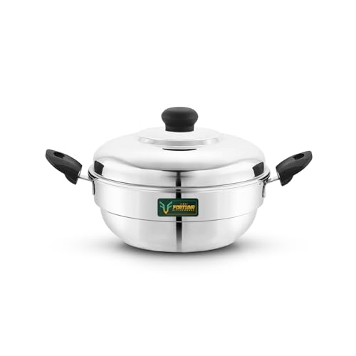 Image of Fortuna Idli Steamer Stainless Steel | 2 Plate, 8 Idlis | Idli Pot /Idli maker stainless steel, Gas & Induction compatible | Small idli maker | Multi Kadai (8 Idly)