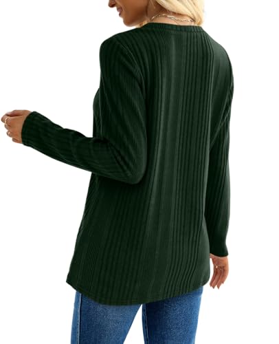 Image of XIEERDUO Long Sleeve Tops for Women Tunics Buttons Front Slit