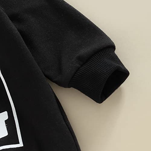 Infant Sweatshirt Toddler Crewneck Sweater Newborn Hoodies Baby Boy Girls Clothes Letter Printed Fall Spring Pullover (Black-Mr Steal Your Heart, 0-6 Months) #TOP5