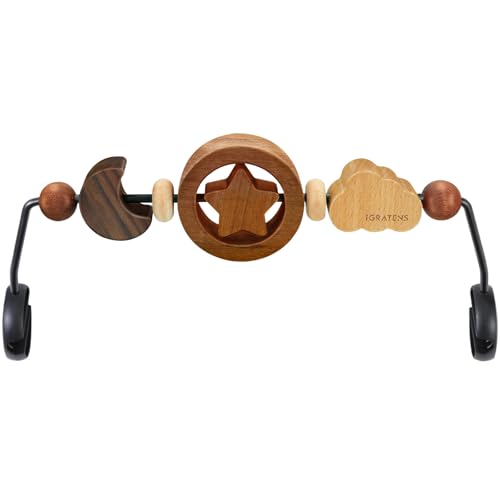 Image of iGRATENS Baby Bjorn Bouncer Toy Bar, Attachment for Bouncer Balance Soft & Bliss, Baby Sensory Toy, Rotatable, Easy to Attach and Remove, Eco-Friendly Materials, Natural Wood