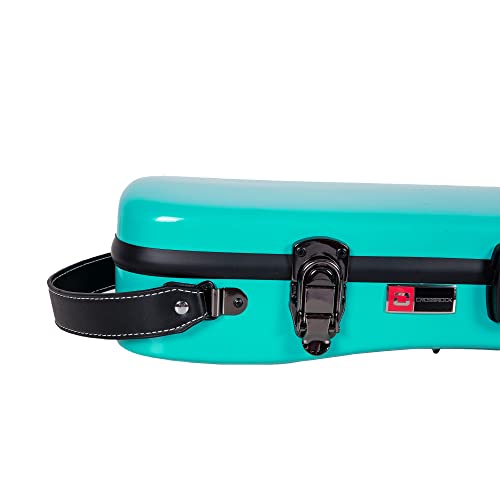 Image of Crossrock Case - Fiberglass Mandolin Case - Fits Both A & F Styles - Padded Straps, Accessory Compartment, Fixed & Removable Padding - Includes TSA Lock - Mint Blue (CRF1020MAFMB)