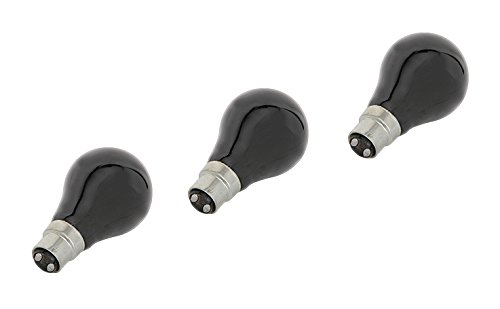3 X QTX 75W Black Light Bulb BC