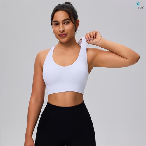 Image of Evercute Sports Bras for Women Padded Medium Support Criss Cross Strappy Bra Seamless High Impact Yoga Exercise Athletic Bras