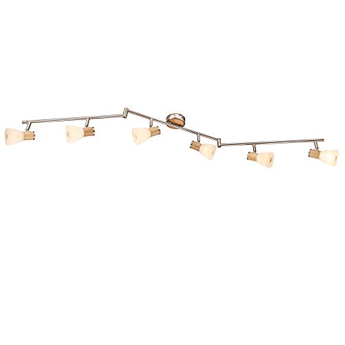 Schöner 6-flg Spot Strahler Flur Glas Esszimmer Diele Globo GYLFI 54352-6