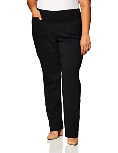 Briggs New York Womens Plus-Size Super Stretch Millennium Welt Pocket Pull-on Career Pants, Black,...