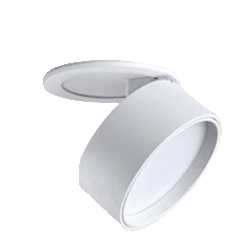Spotlight encastré de plafond en aluminium blanc, design épuré orientable 18W