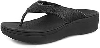 Women's Platform Flip Flop with Arch Support, Orthotic Flip Flops For Women, Plantar Fasciitis Sandals For Flat Feet, Comfort Thong Style Sandals by ERGOfoot