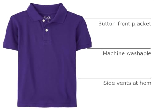 Image of The Children's Place Boys' Uniform Short Sleeve Pique Polo